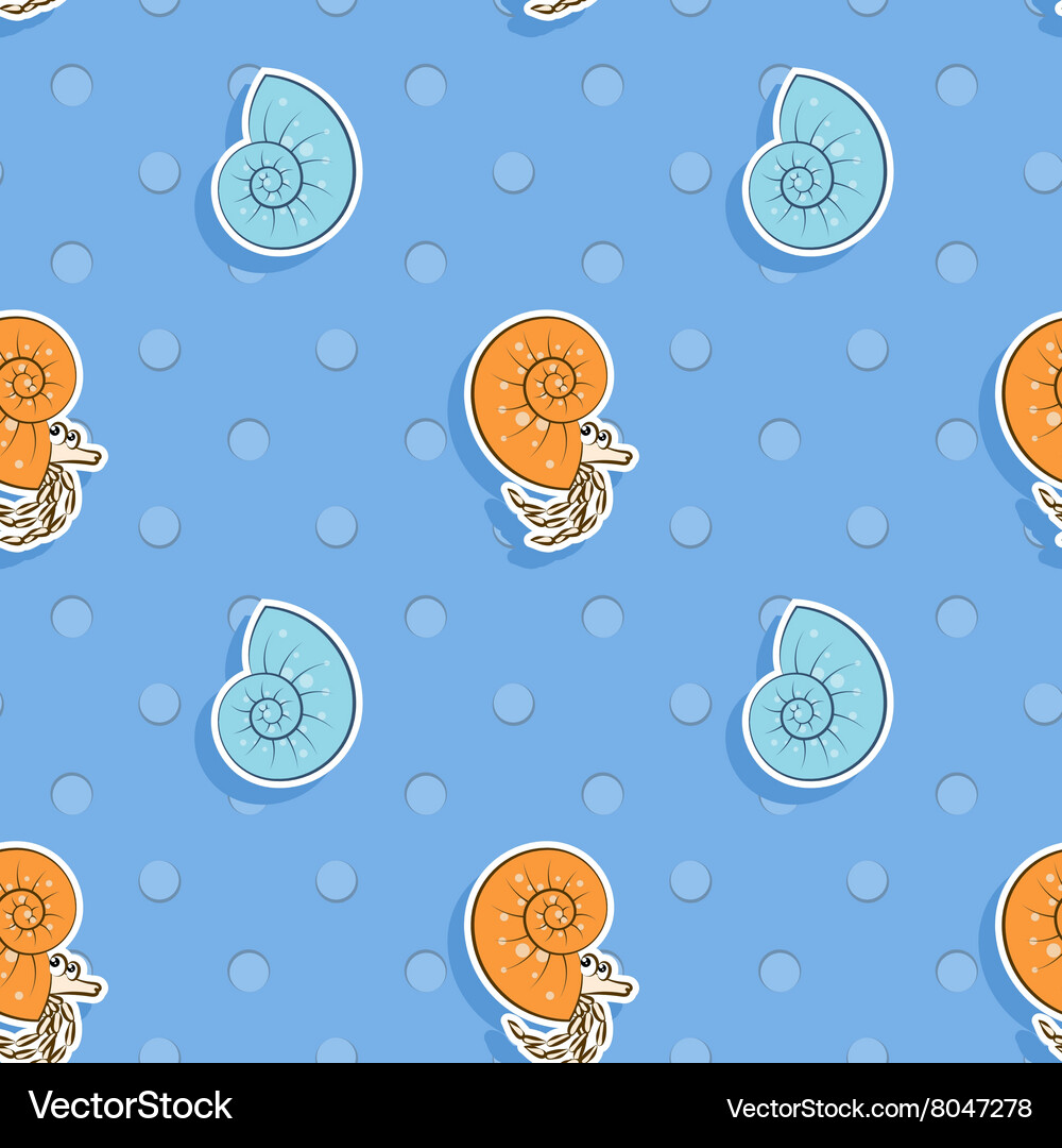 Seamless pattern with sea shells Vector Image