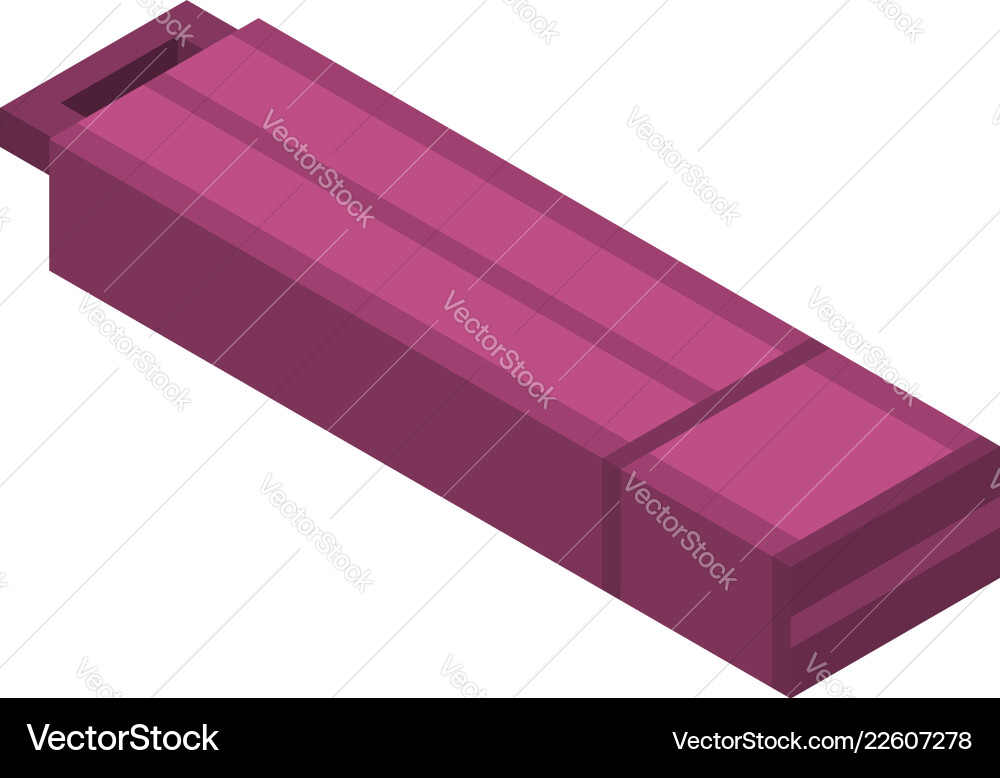Usb flash memory icon isometric style Usb flash memory icon isometric style vector image