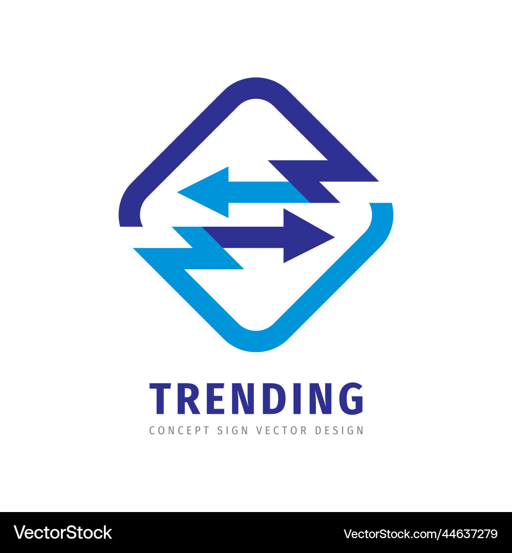 Arrows abstract business logo alliance opposition Arrows abstract business logo alliance opposition vector image