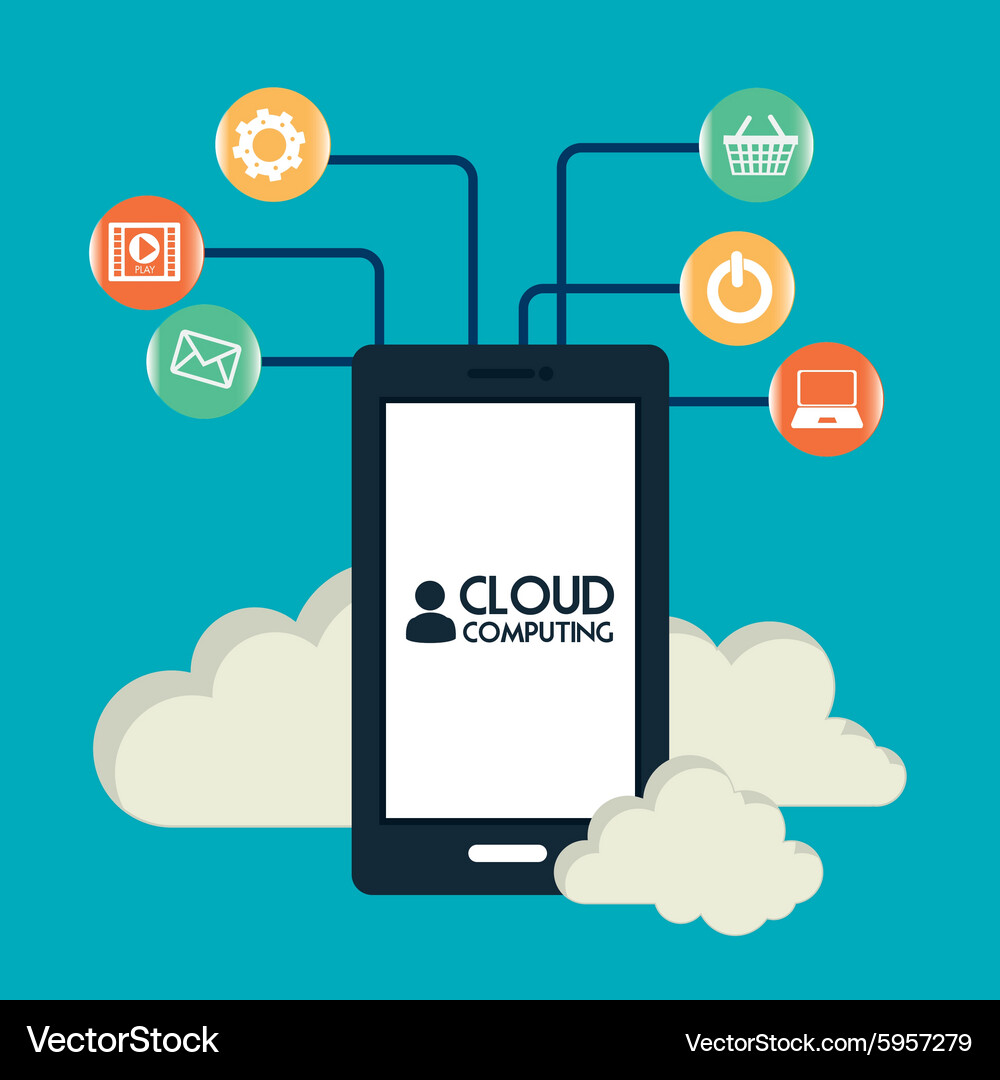 Cloud computing design Vector Image