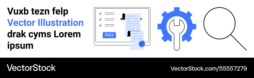 Digital payment settings and search interface Digital payment settings and search interface vector image