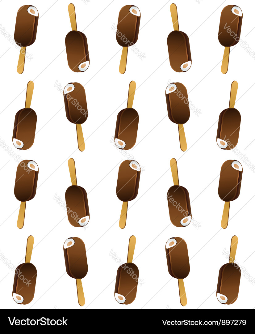 Ice Cream Pops Seamless Pattern Vector Image