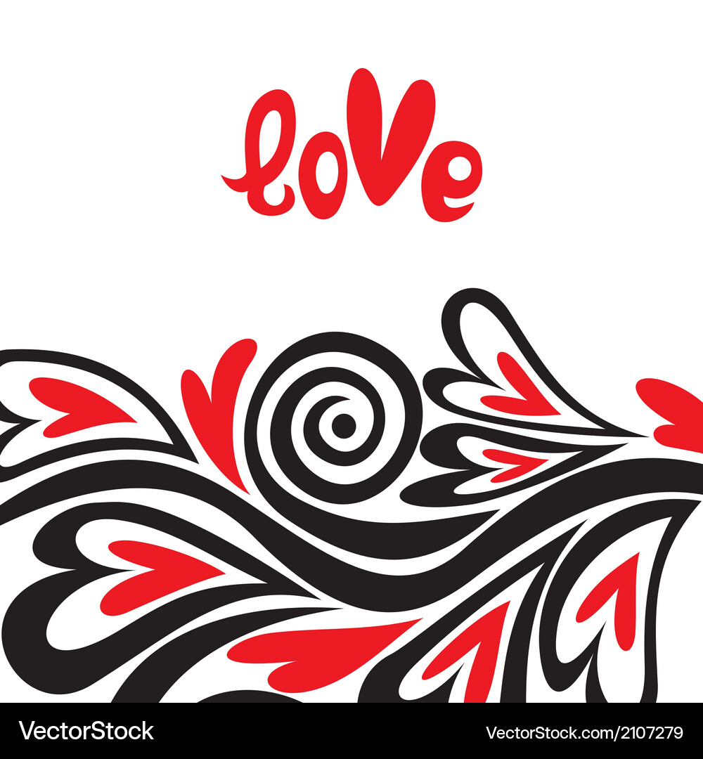 Romantic pattern design element Vector Image