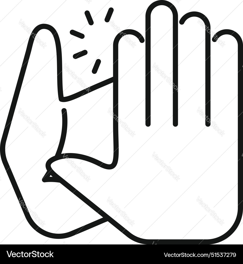 Snapping fingers creating spark icon Snapping fingers creating spark icon vector image