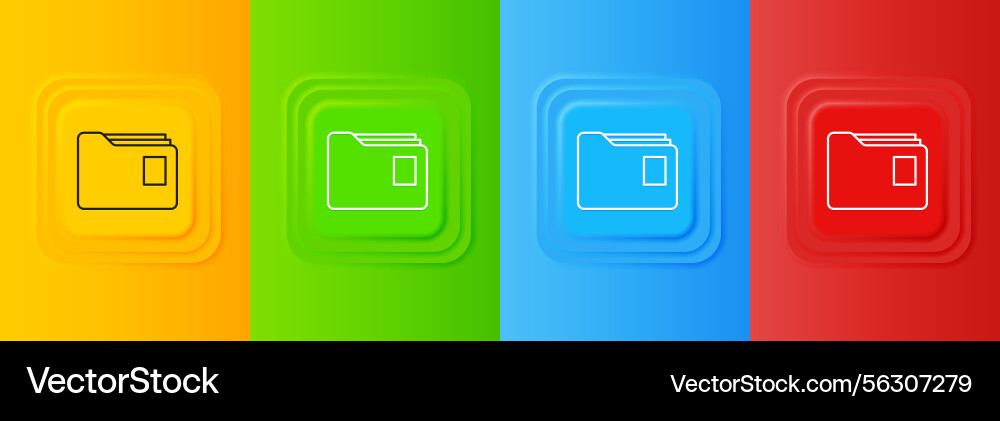 White document folder icon isolated on colorful White document folder icon isolated on colorful vector image