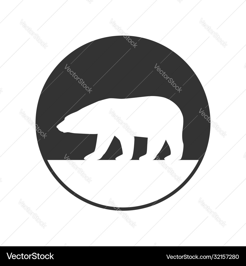 Arctic bear logo vector image