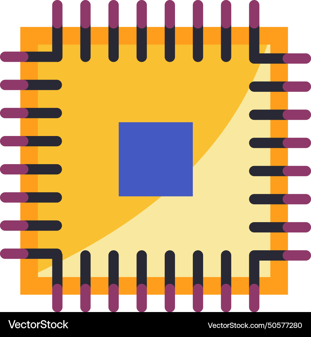 Central data processing unit icon brain of pc Central data processing unit icon brain of pc vector image
