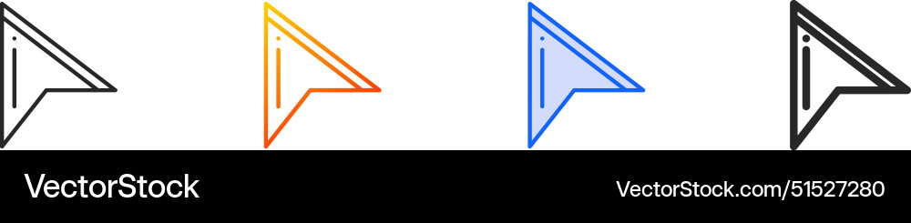 Cursor iconthin linear gradient blue stroke Cursor iconthin linear gradient blue stroke Vector Image