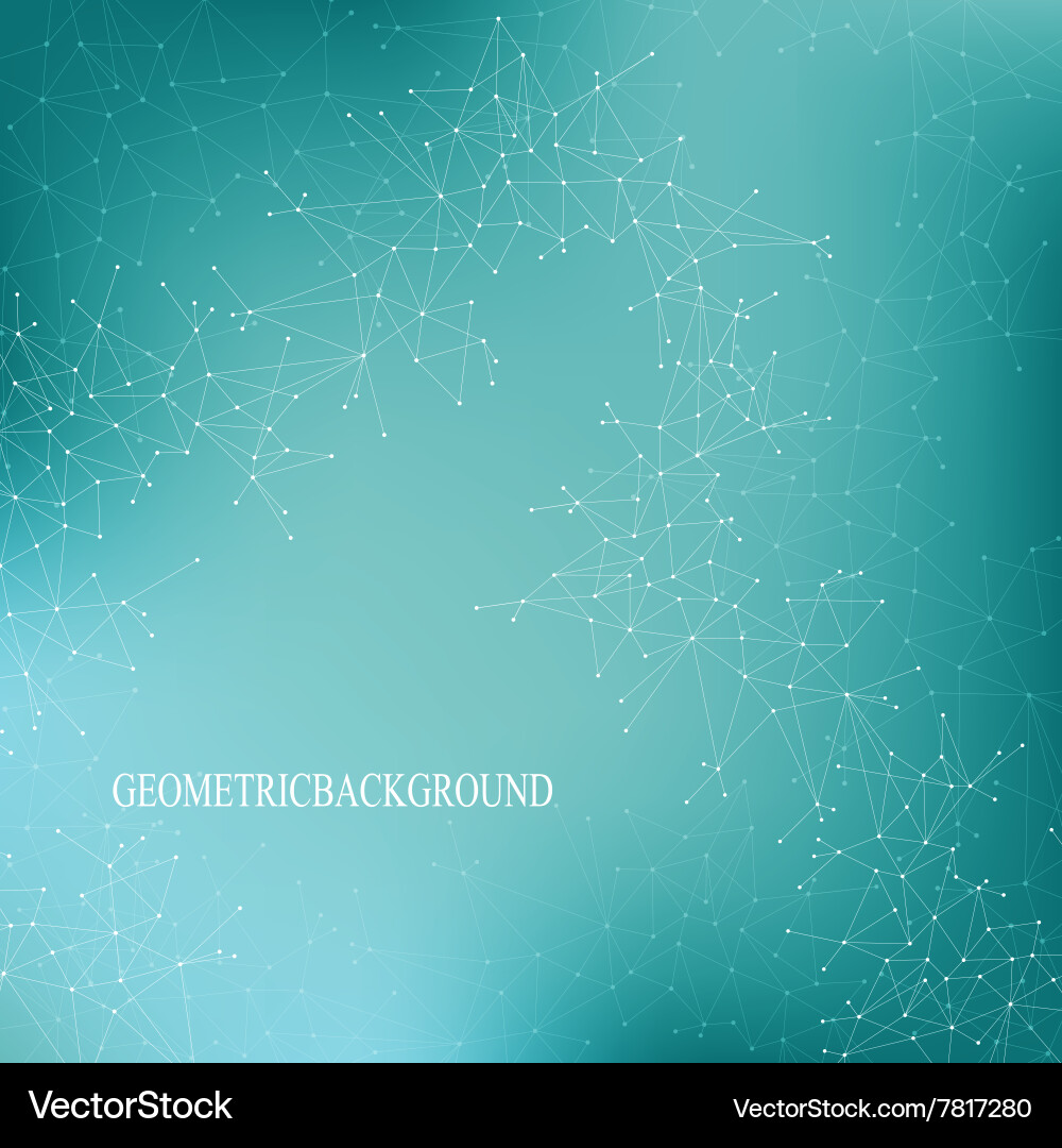 Geometric abstract background with connected lines vector image