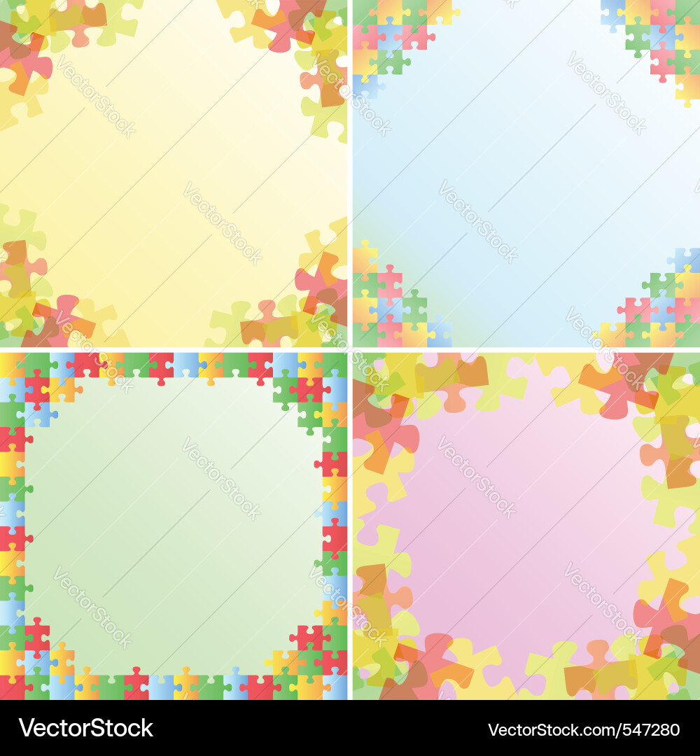 Puzzle frames Vector Image