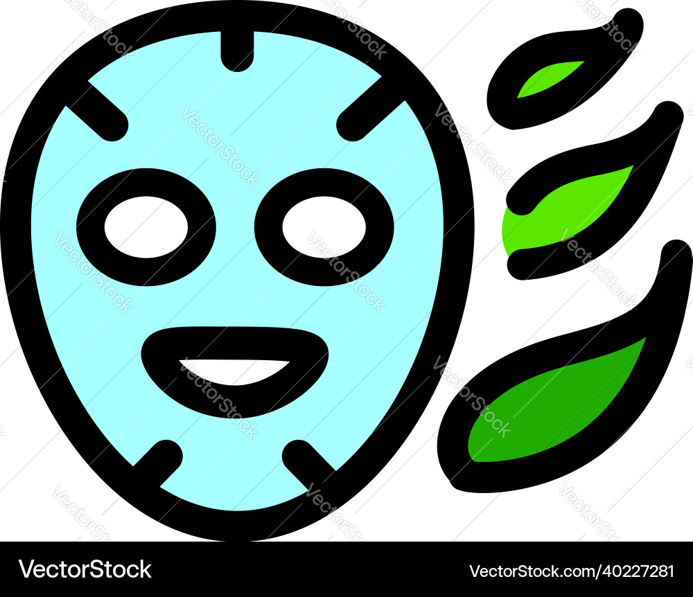 Aloe vera simple color linear icon Aloe vera simple color linear icon vector image