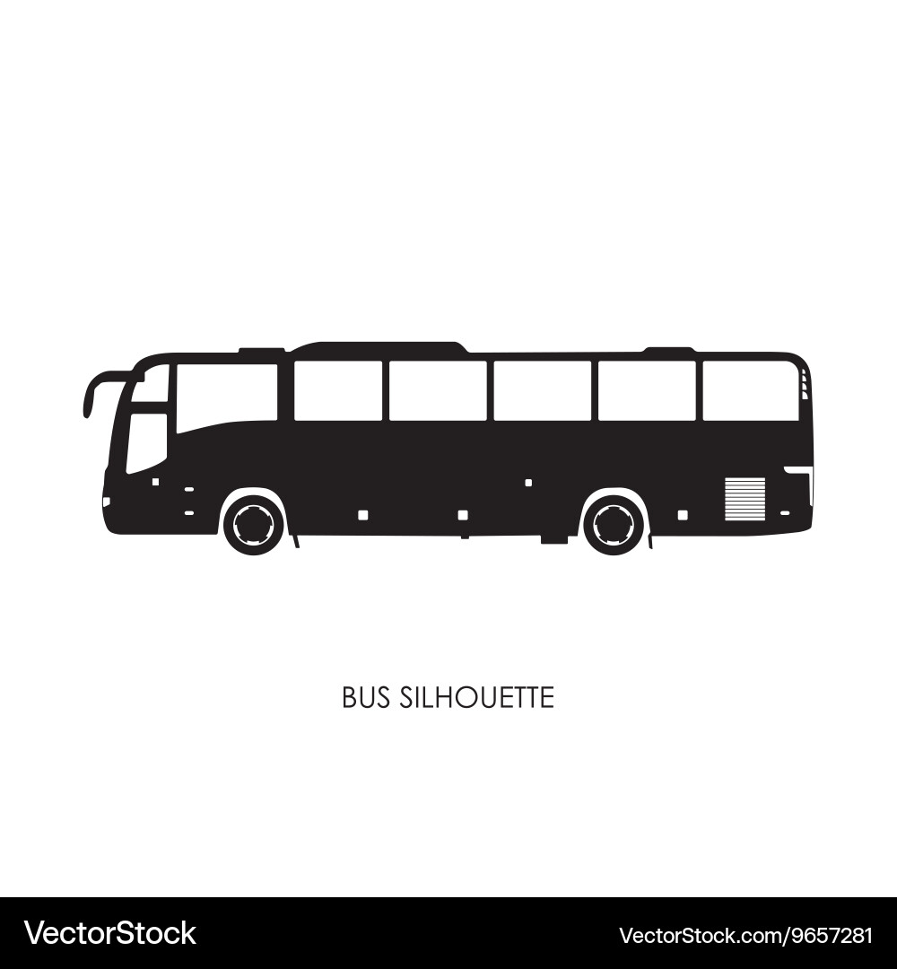 Black Bus Silhouette Vector Image