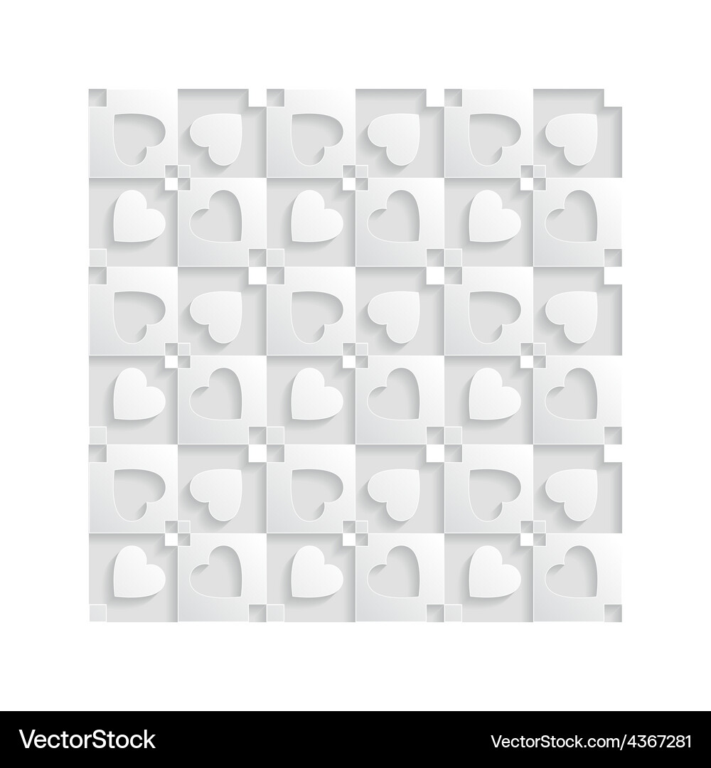 Elegant pattern with hearts background Vector Image