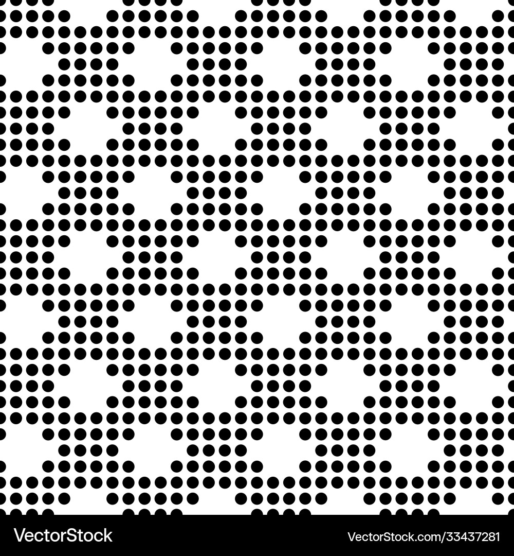 Geometric Curl Pattern - Black & White vector image