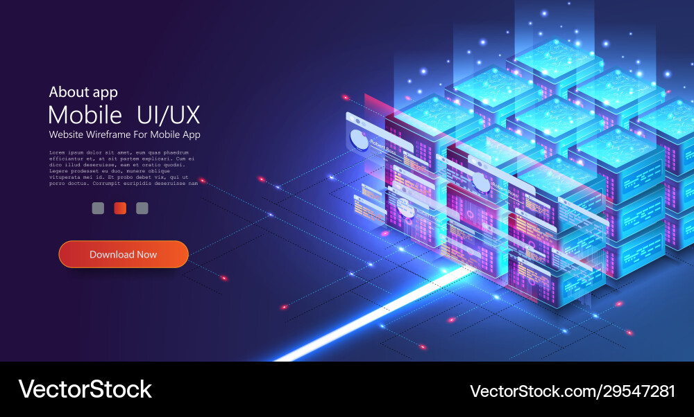 Global Data Center - Futuristic Network vector image