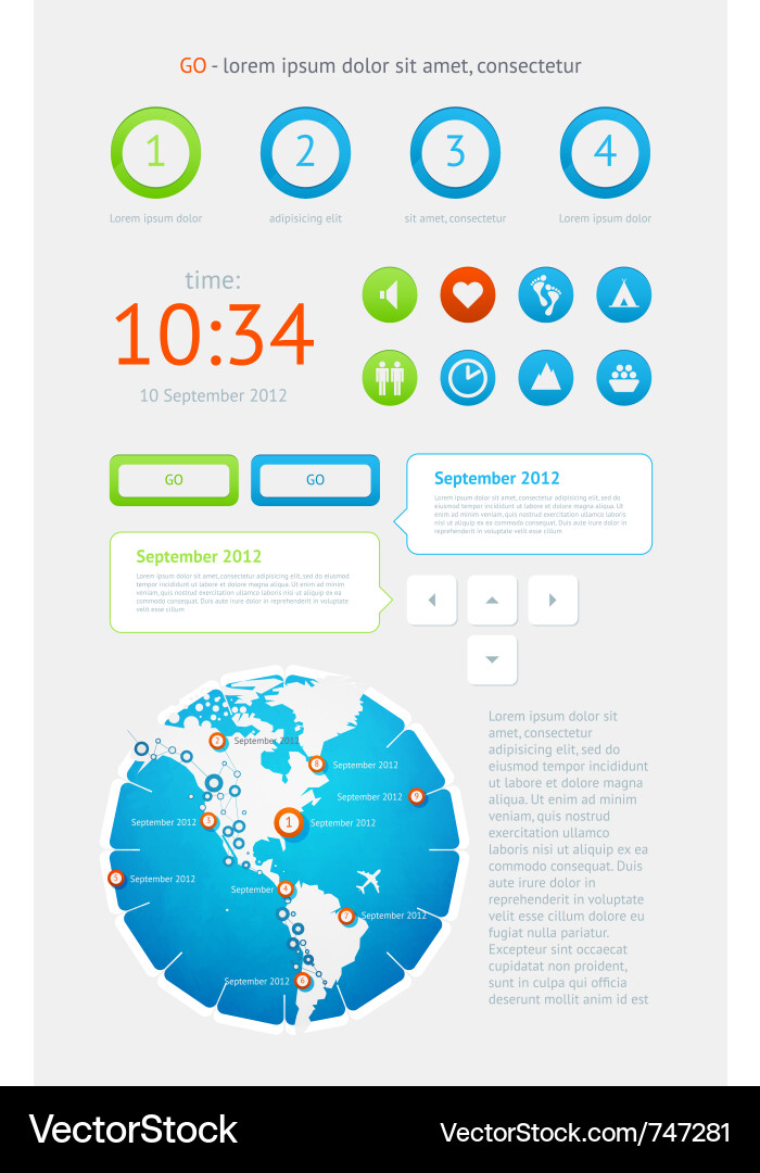 Info Graphics Elements vector image