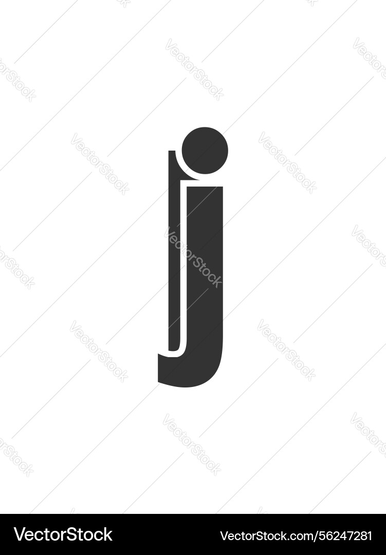 Lj creative geometric initial based modern Vector Image