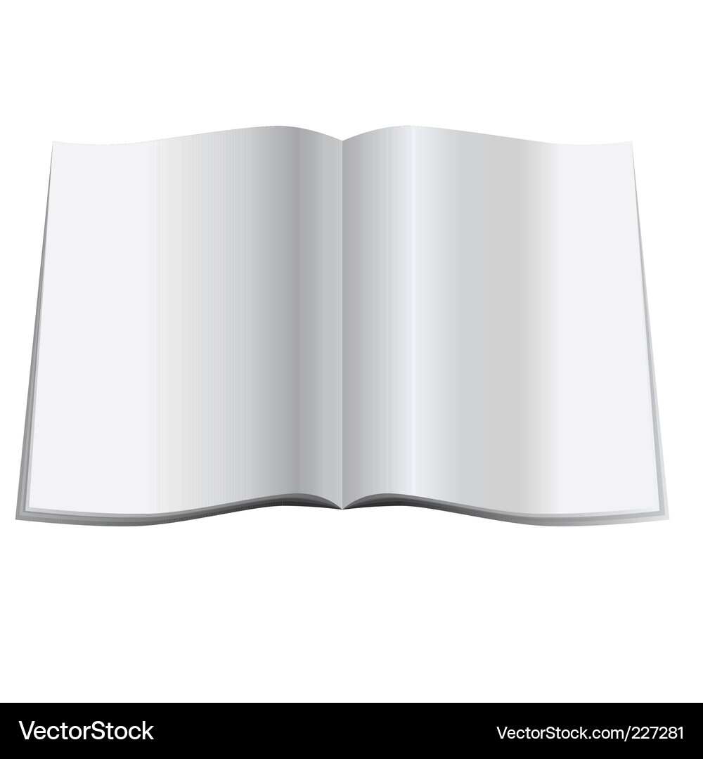 Open Magazine Spread Vector Image