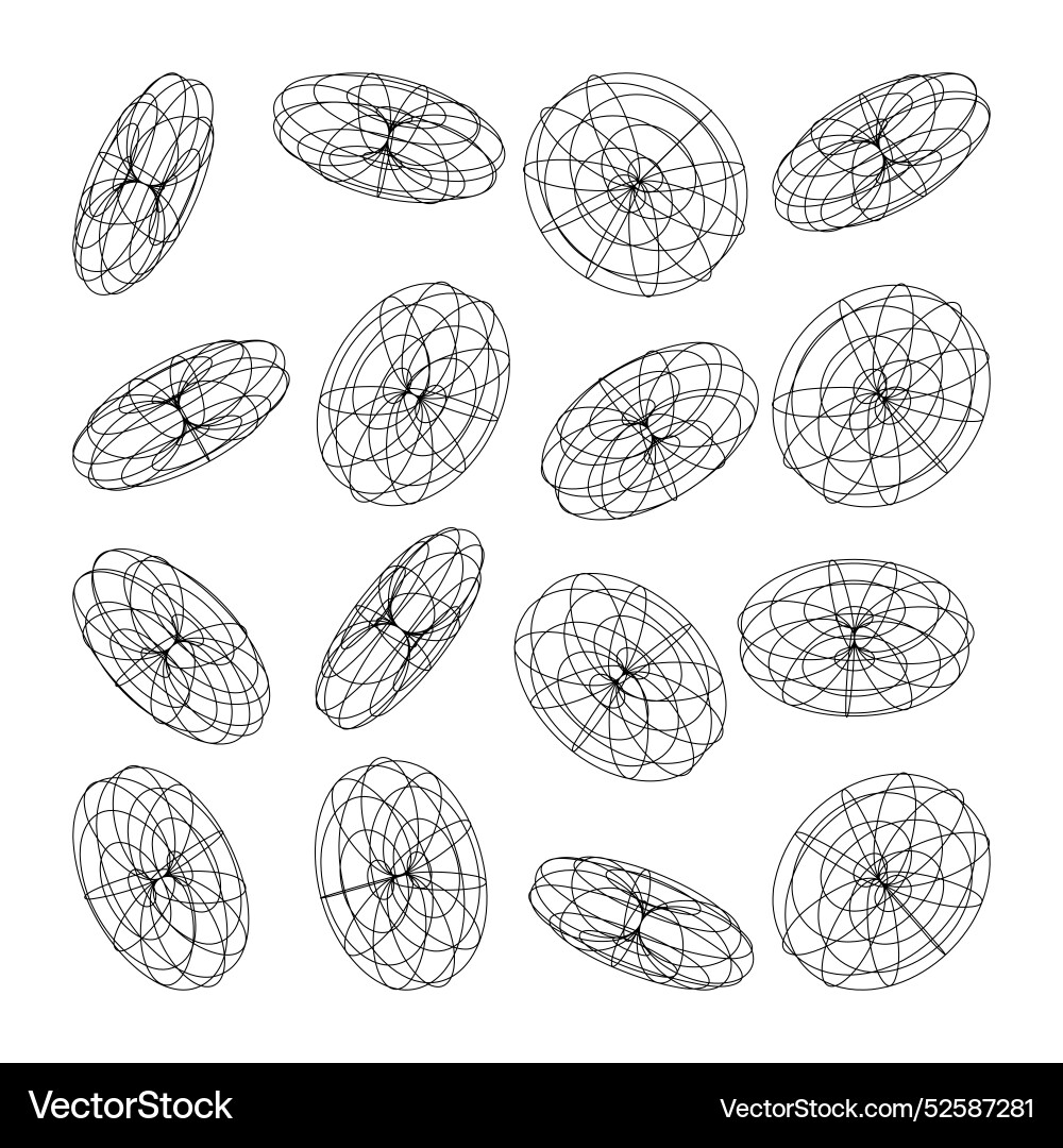 Wireframe lined shapes perspective mesh 3d grid Wireframe lined shapes perspective mesh 3d grid vector image