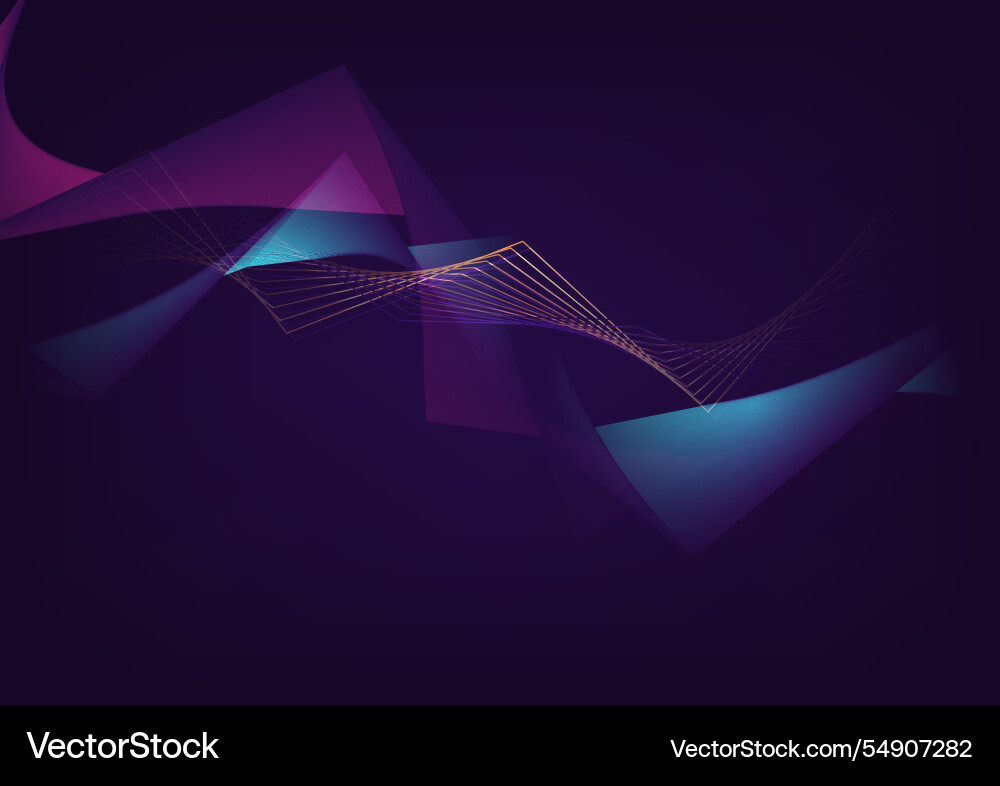 Abstract background with line wave futuristic vector image