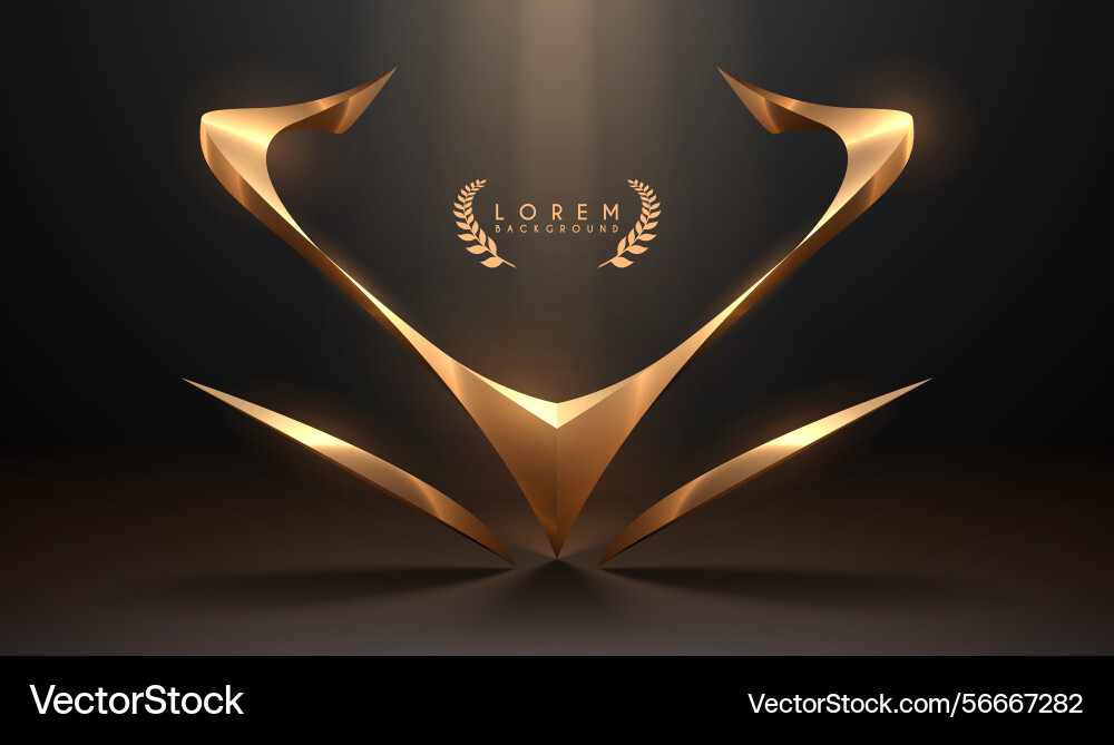 Elegant golden design element with light effect Elegant golden design element with light effect vector image