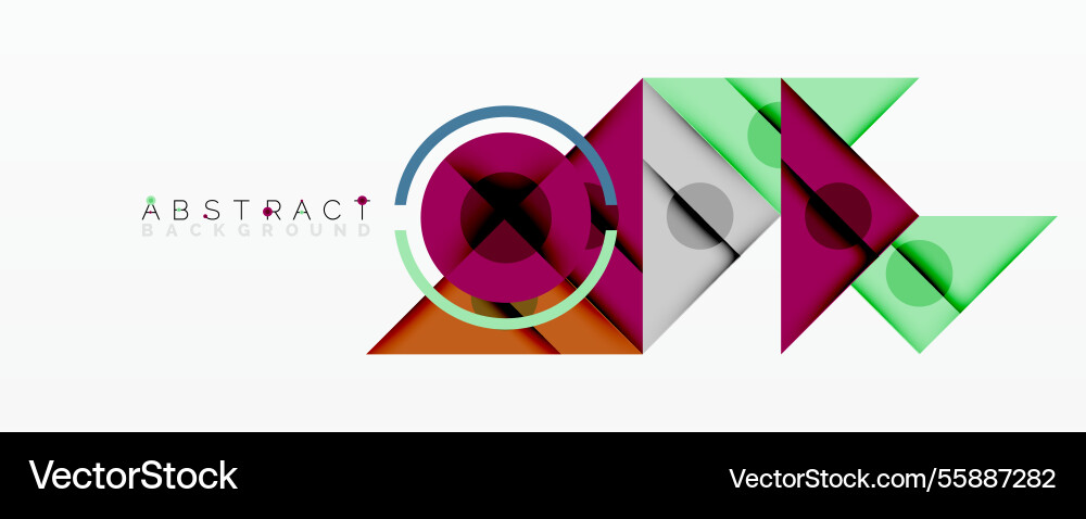 Geometric abstract design with layered triangles Vector Image