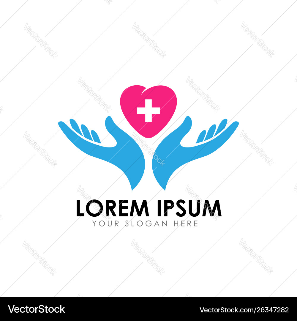 Herzpflege Logo Design Vorlage Herzpflege Logo Design Vorlage vektorbild