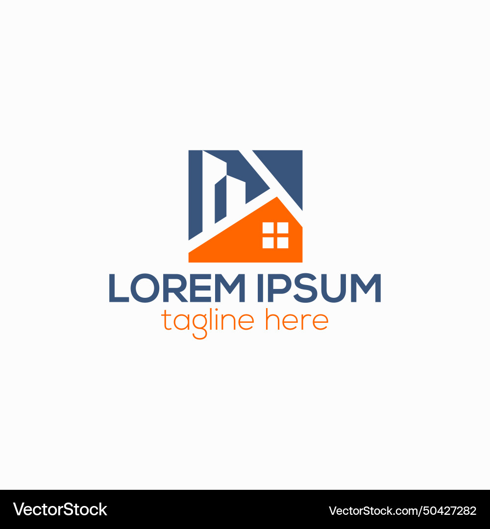 Immobilien Home Investitionen Hypothek Logo Design Vektorbild