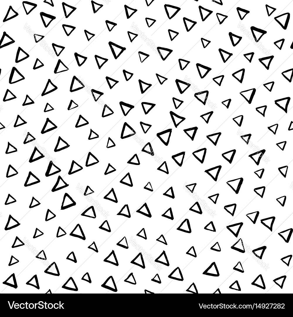 Ink Triangle Doodle Pattern vector image
