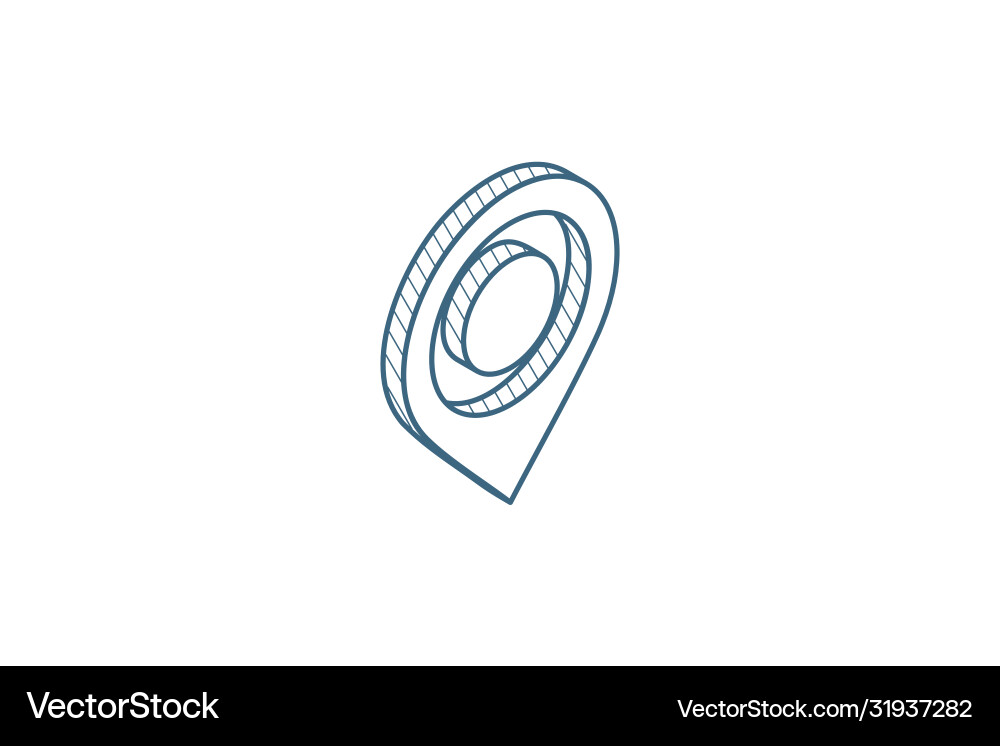 Navigation location marker cursor isometric icon Navigation location marker cursor isometric icon vector image