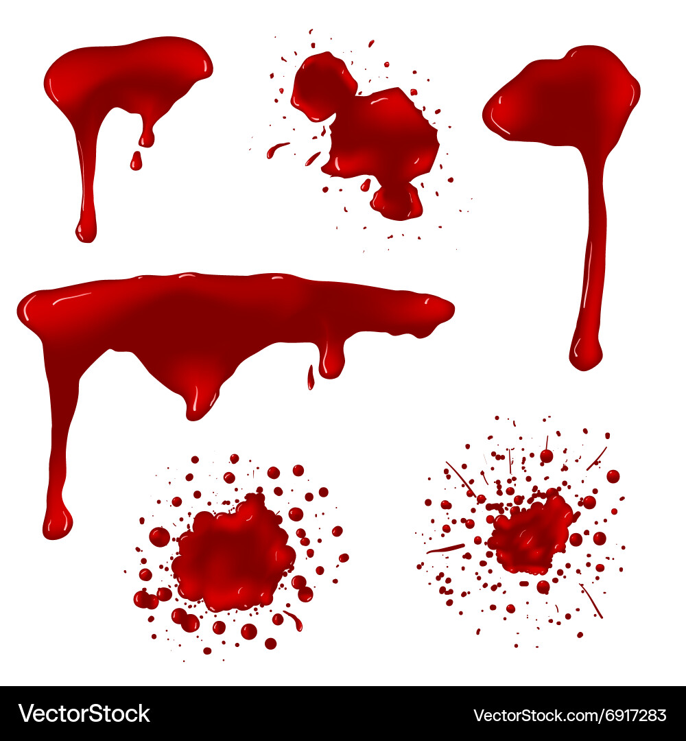 Blood Splatter Collection Vector Image