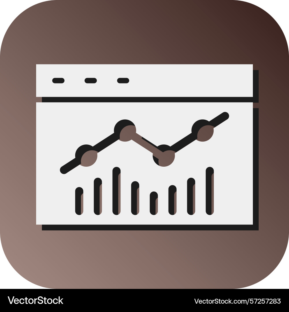 Data visualization glyph gradient background icon Data visualization glyph gradient background icon vector image