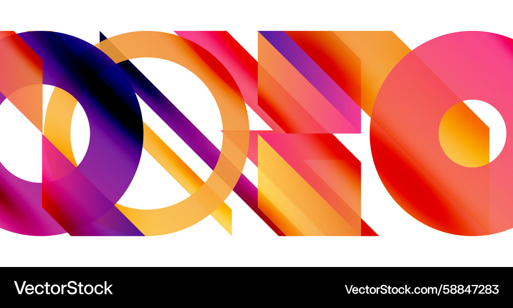 Dynamic Colorful Overlap Vector Image