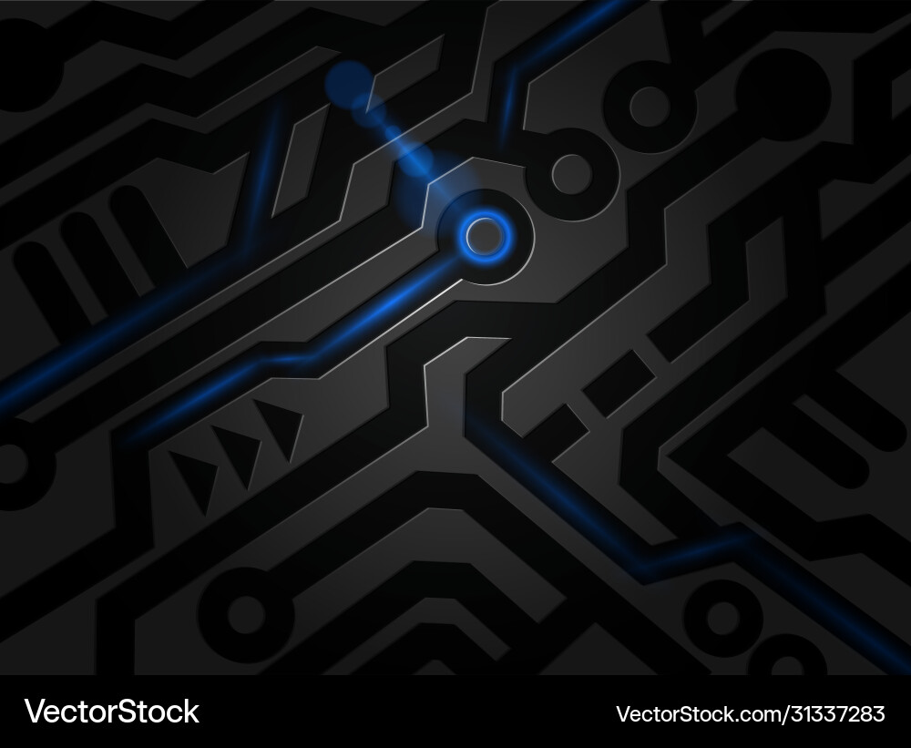 High Tech Circuit Background vector image