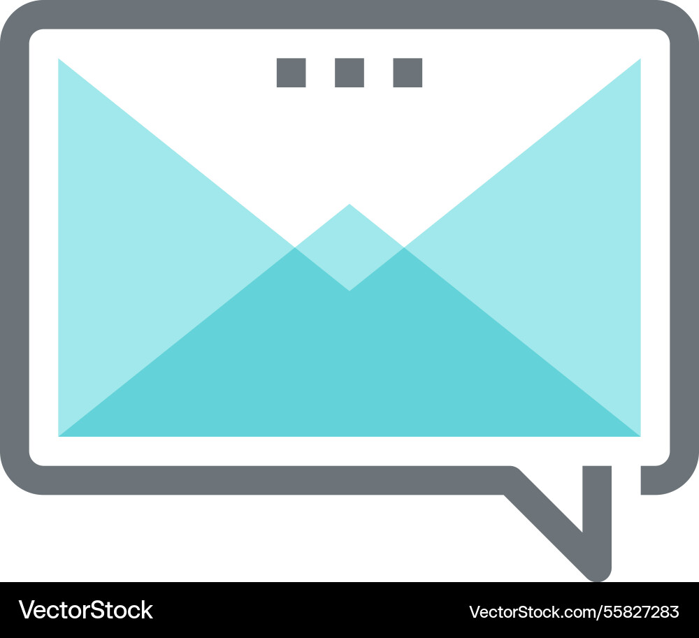 Message bubble flat line web icon concept Message bubble flat line web icon concept vector image