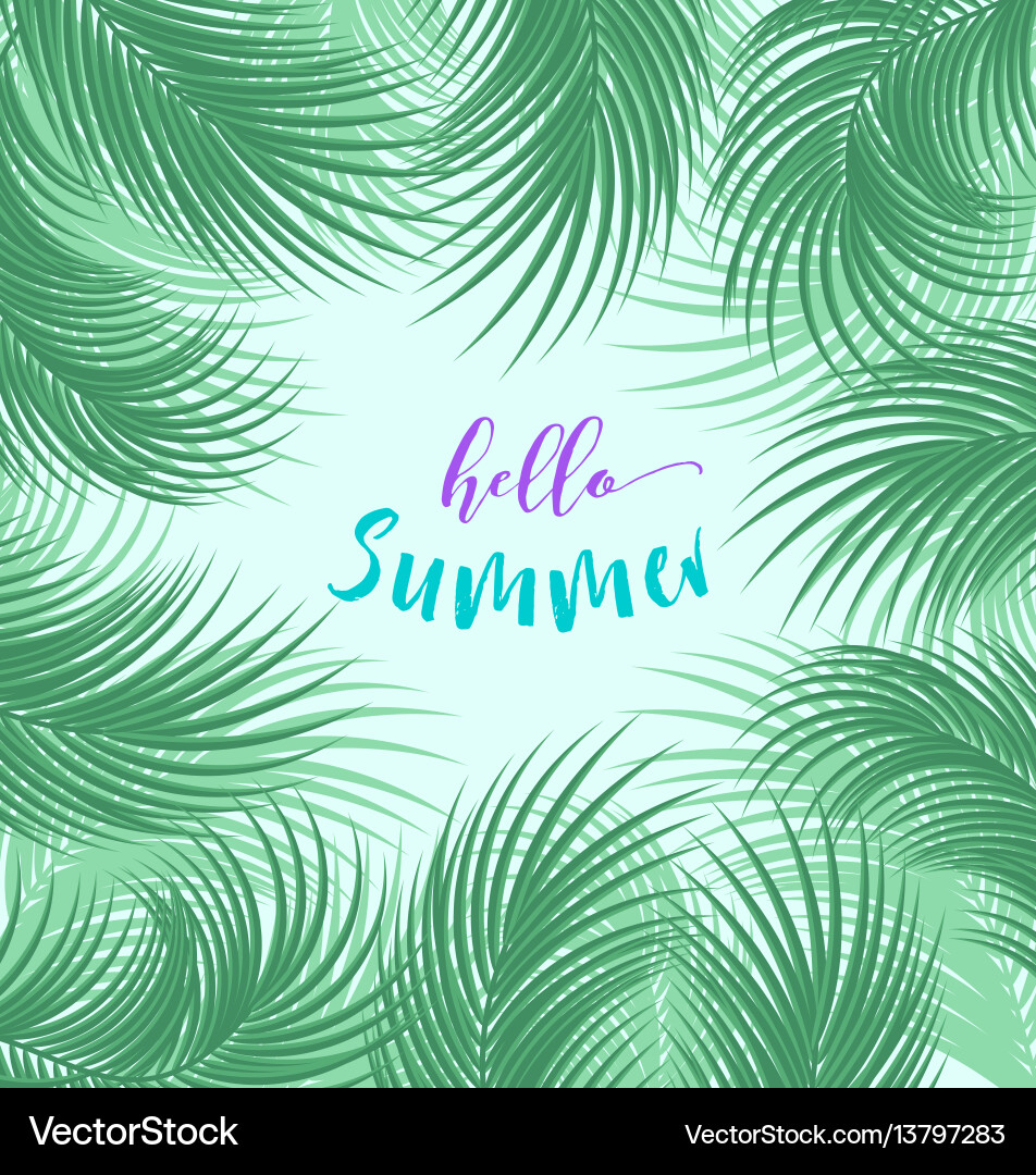 Palm tree leaves Palm tree leaves vector image