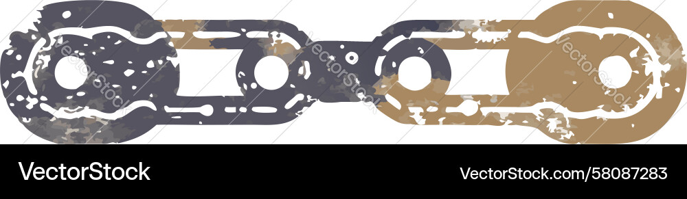 Rusty Chain Links - Aged Texture Vector Image