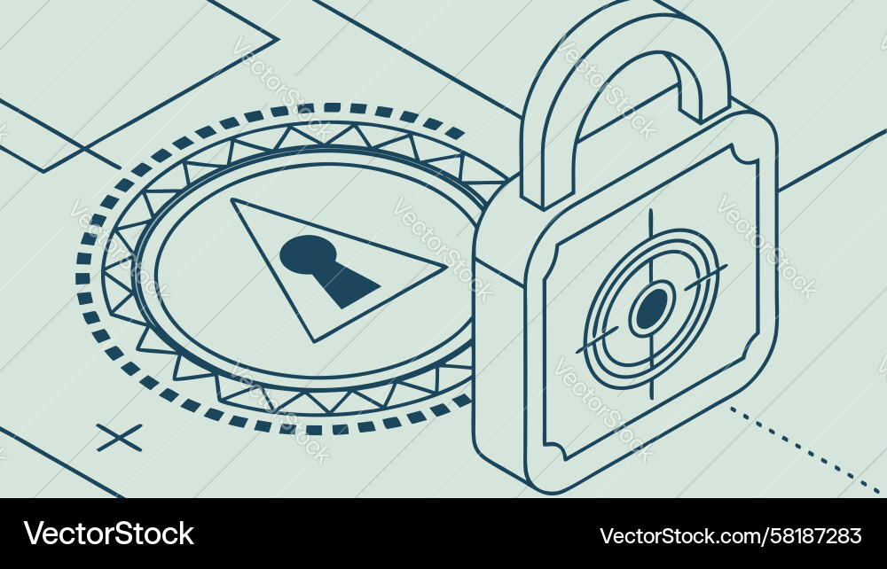 Secure Data Padlock Concept Vector Image