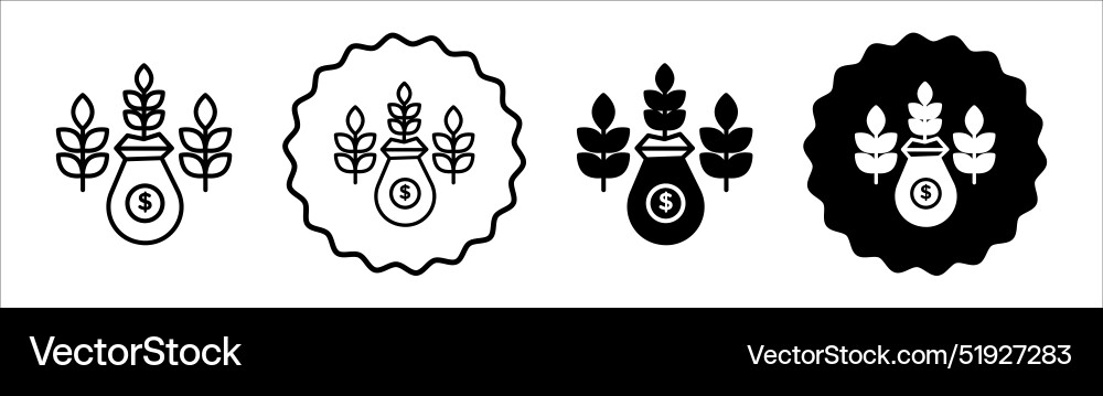 Yield icon symbol set collection simple Yield icon symbol set collection simple Vector Image