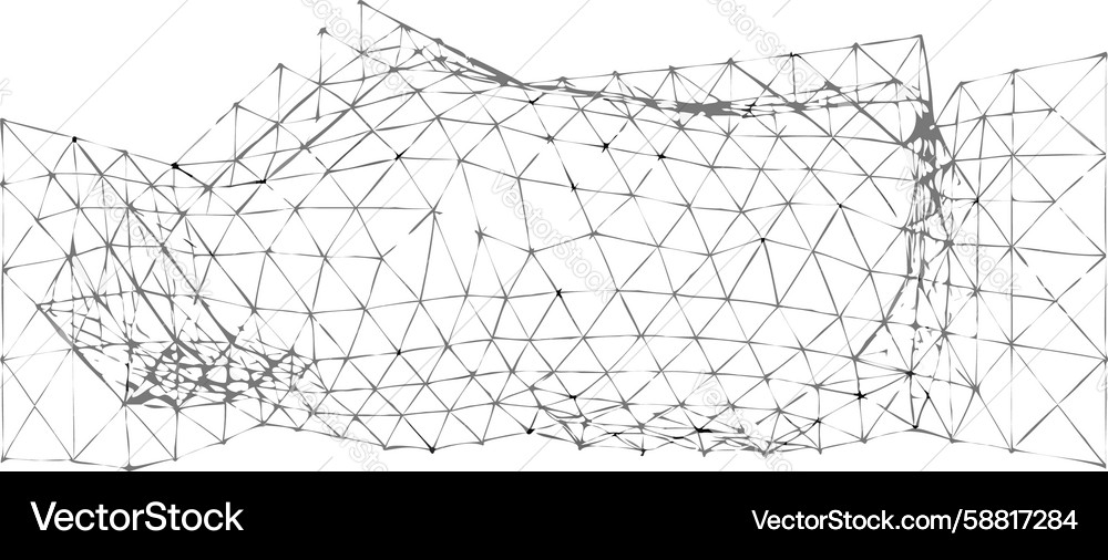 Abstract low poly connected dots and lines Vector Image