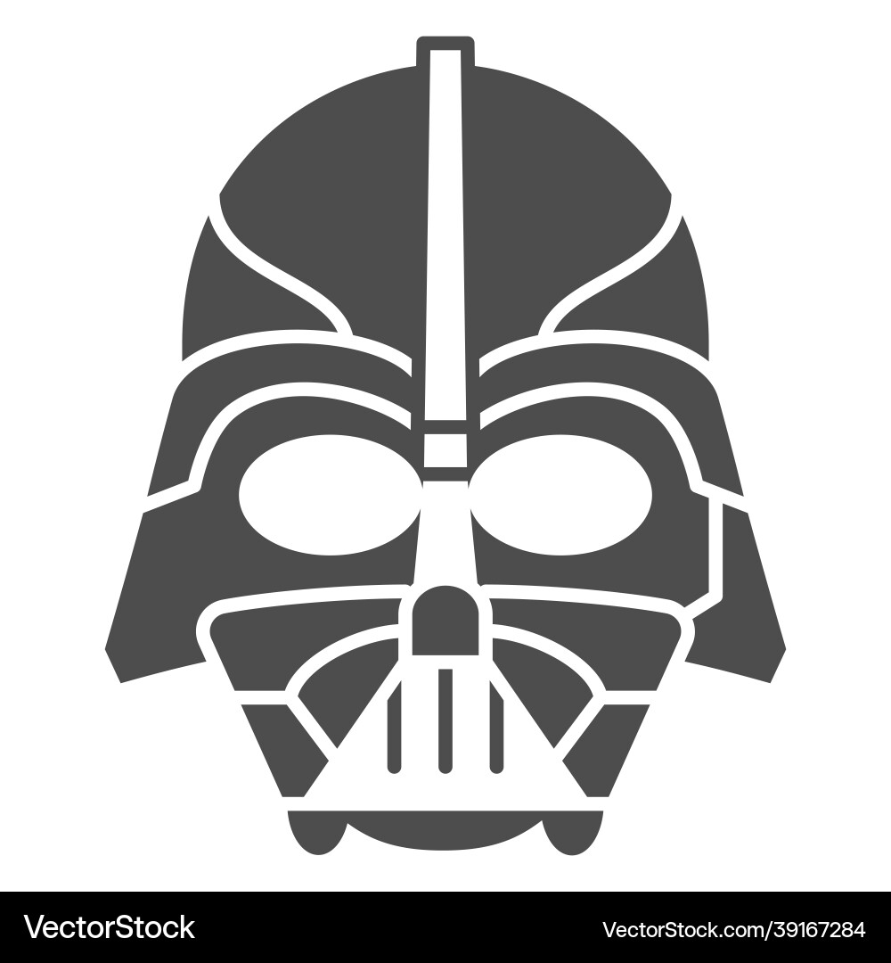 Darth Vader Solid Icon vector image