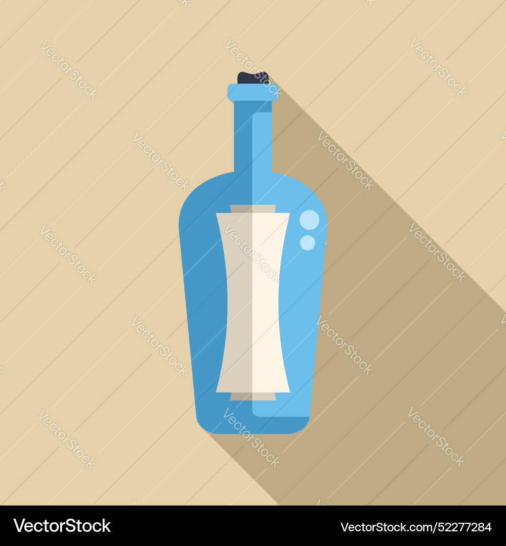 Message in a bottle with blank paper inside Message in a bottle with blank paper inside vector image