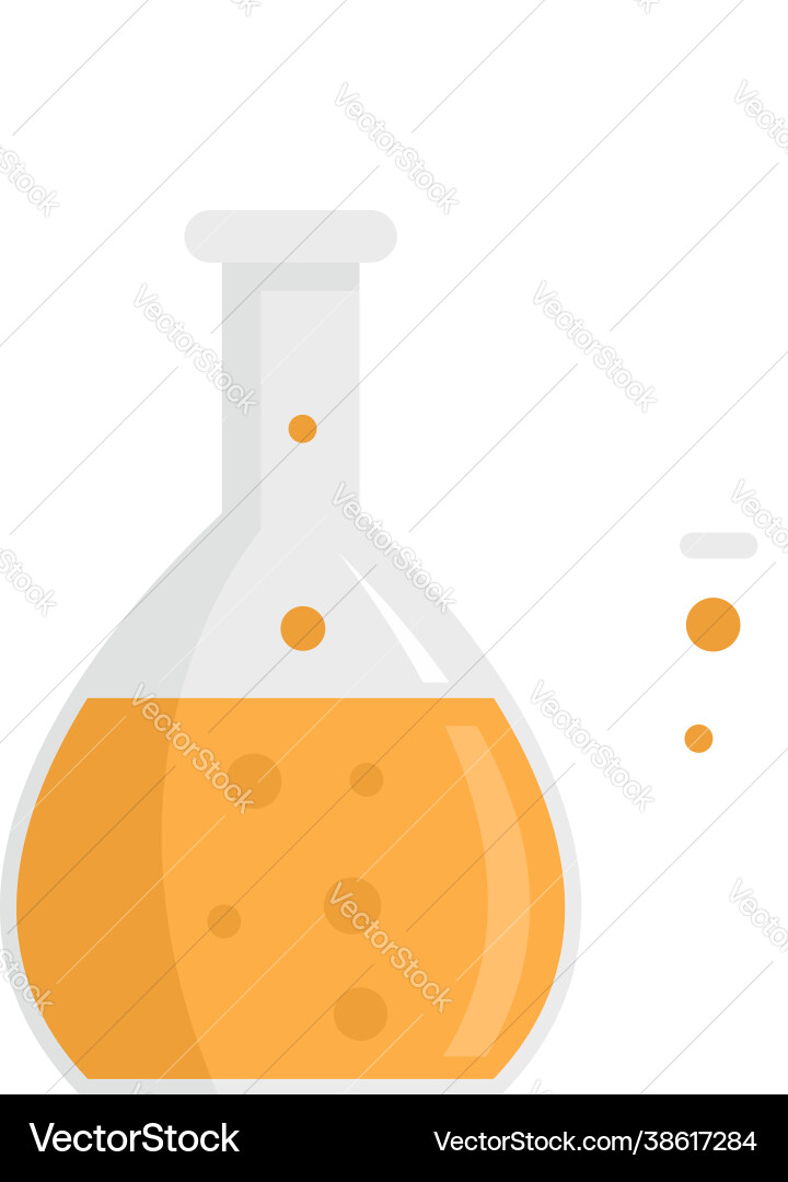 Pipe lab flask icon flat isolated Pipe lab flask icon flat isolated vector image