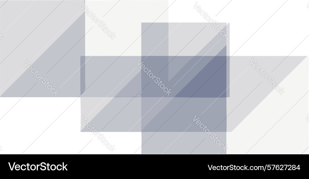 Translucent overlapping squares abstract design vector image