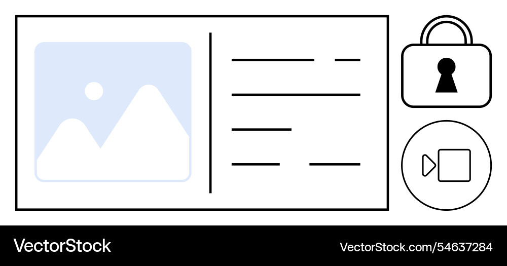 Website login user interface with security Website login user interface with security vector image