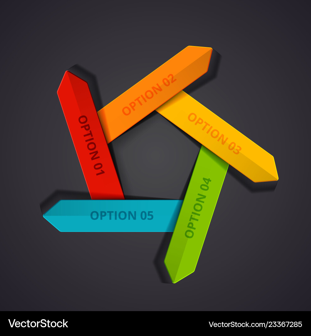 Arrows for infographic template cycle Royalty Free Vector