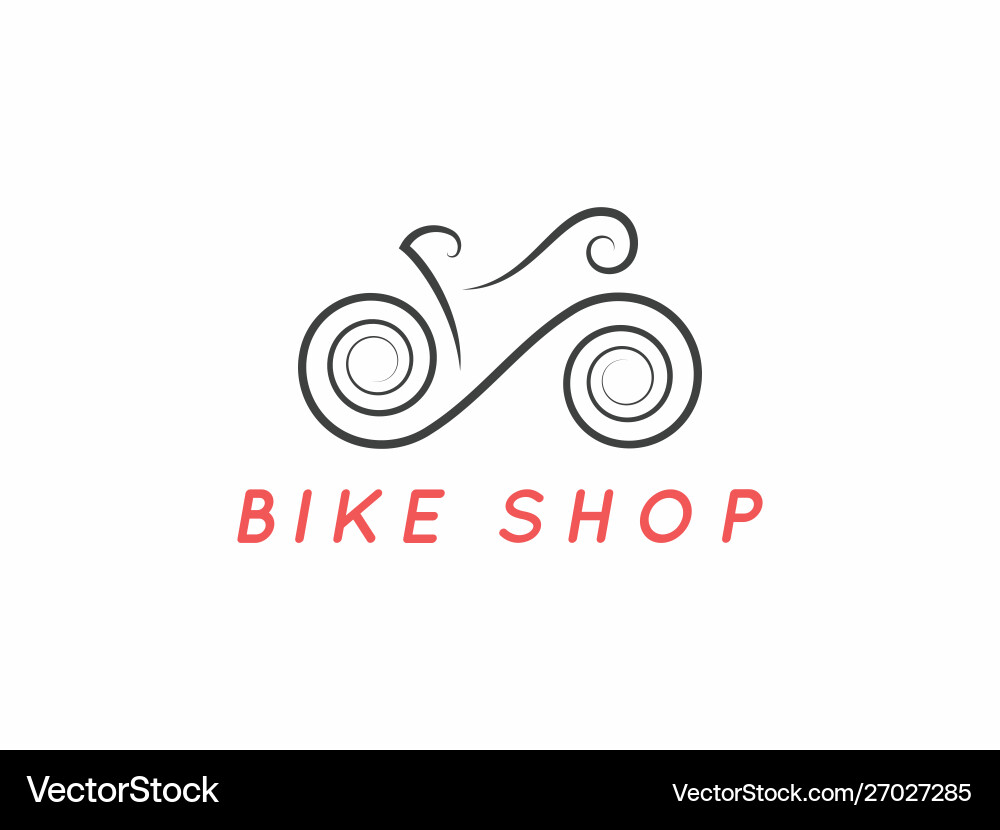 Bike logo design logotype bicycle Bike logo design logotype bicycle vector image