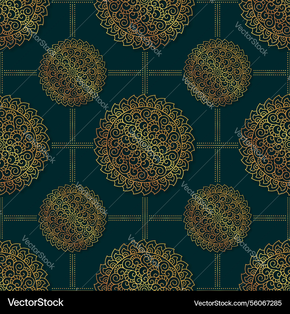 Elegant seamless pattern with intricate golden Elegant seamless pattern with intricate golden vector image