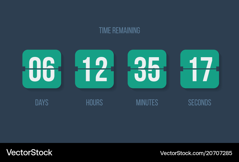 Flip Countdown Timer vector image