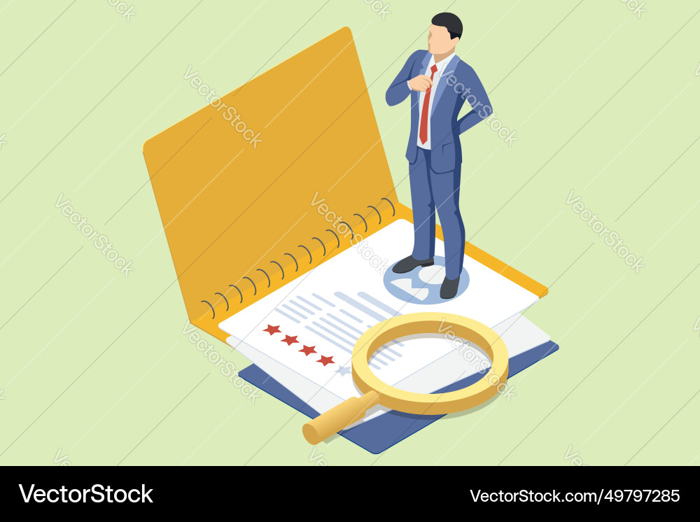 Isometric online documentation database vector image